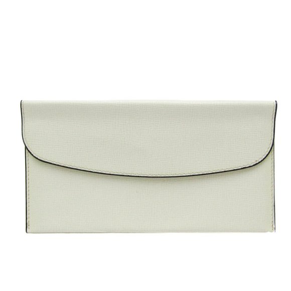 Valextra Women's Leather Long Wallet (bi-fold) Cream - Picture 16 of 16